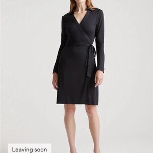 Quince Classic Black Long Sleeve Dress